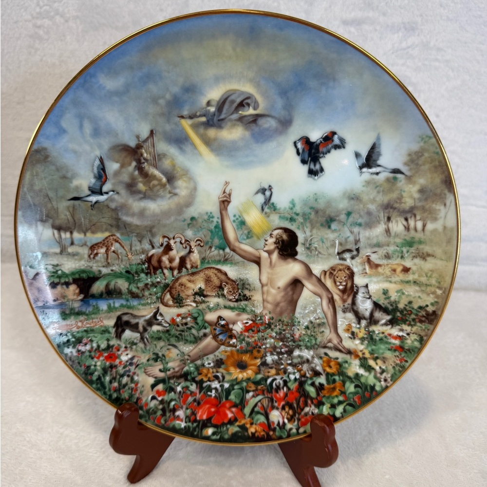ROYAL CORNWALL China “In His Image” Religious Plate by Yannis Koutsis № 2 (II)